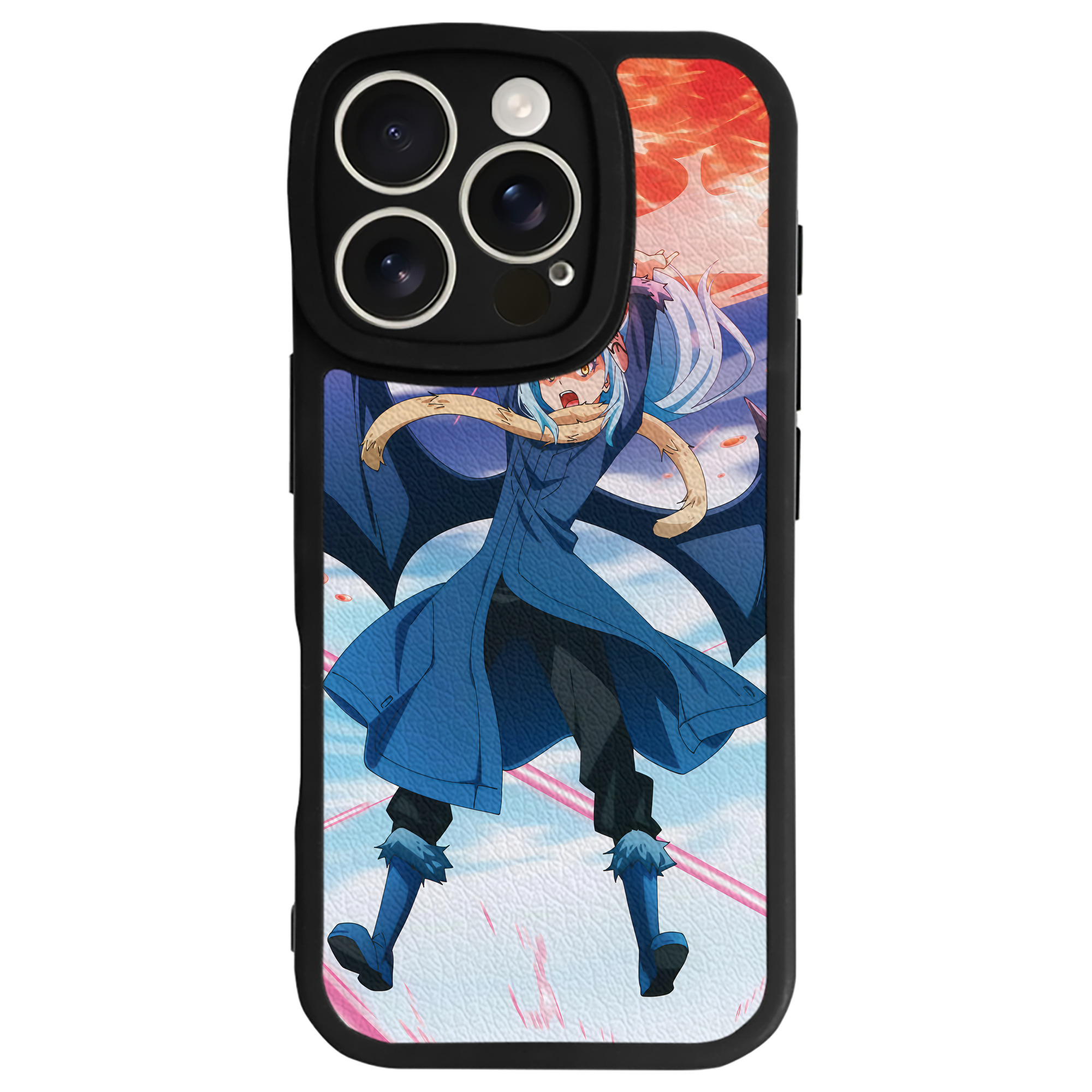 （画像用） 転スラ Regarding Reincarnated to Slime 【iPhone 16シリーズ対応】シリコンスマホケース（レザー調） 材質：シリコン